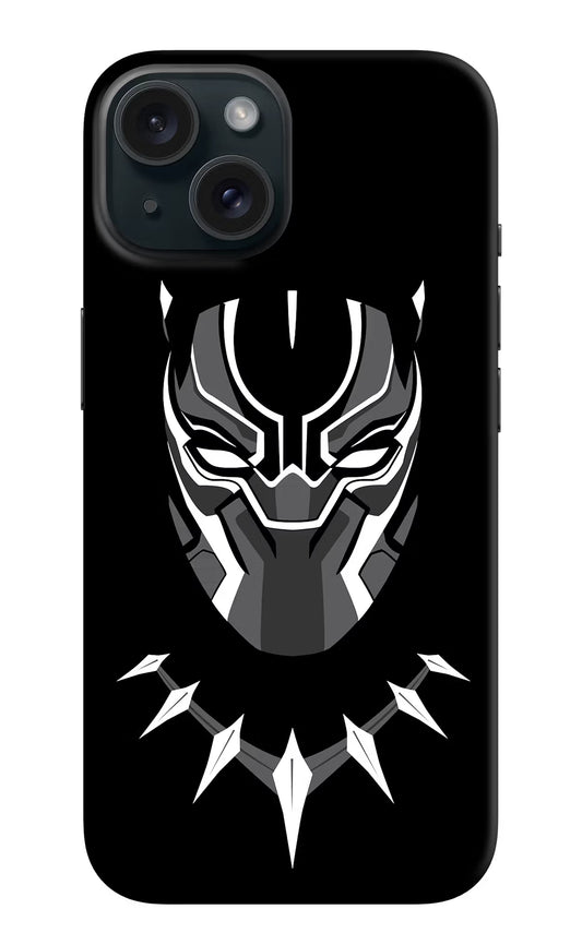 Black Panther iPhone 15 Hard Case Back Cover by Casekaro