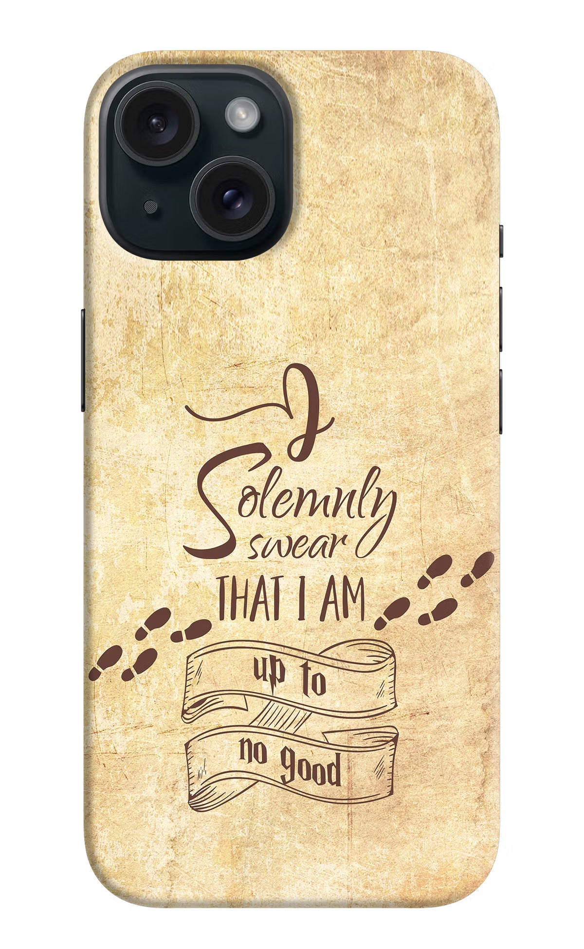 I Solemnly swear that i up to no good iPhone 15 Hard Case Back Cover by Casekaro