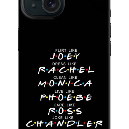 FRIENDS Character iPhone 15 Hard Case Back Cover by Casekaro