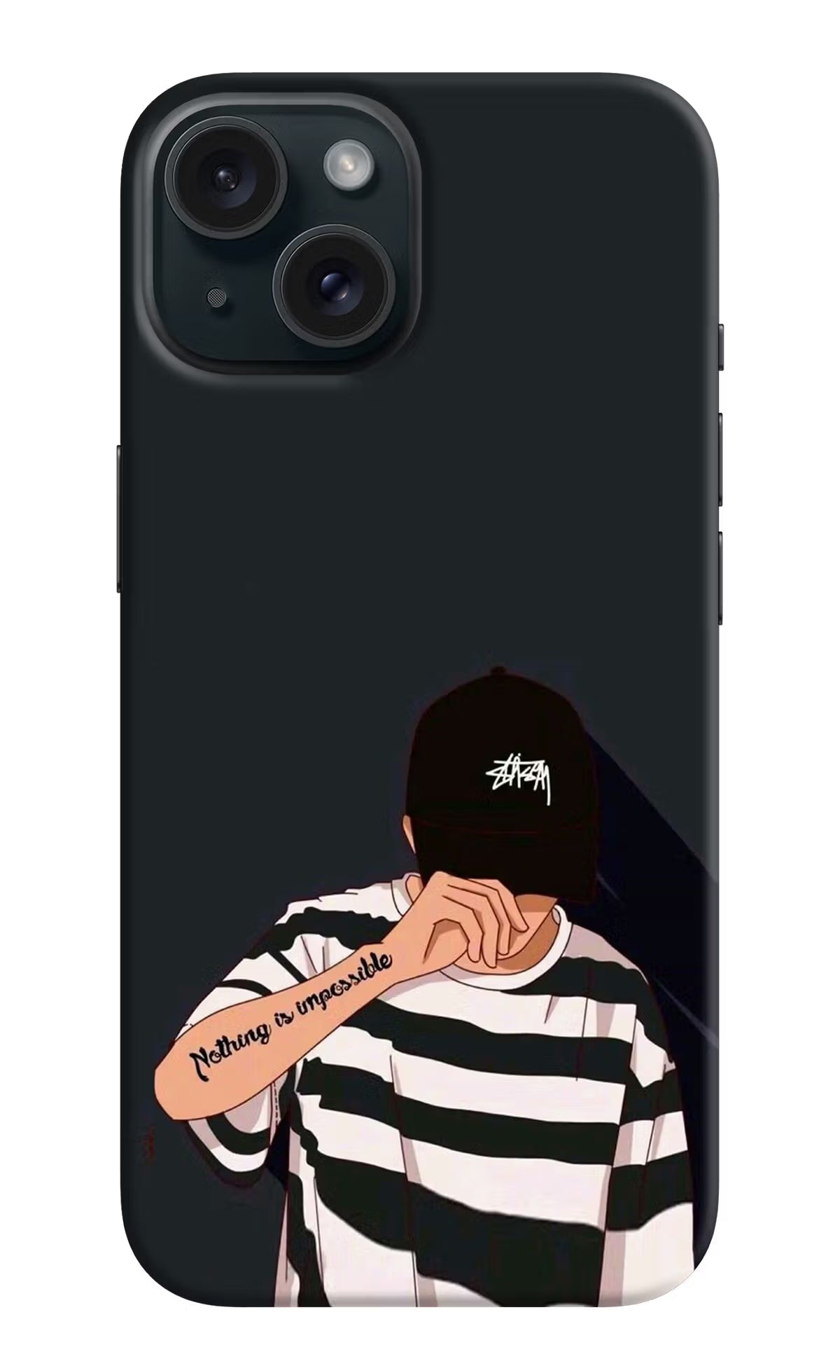 Aesthetic Boy iPhone 15 Hard Case Back Cover by Casekaro