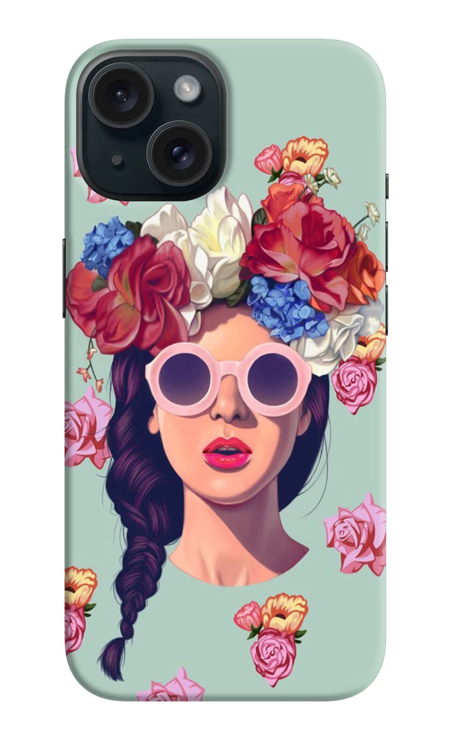 Pretty Girl iPhone 15 Hard Case Back Cover by Casekaro