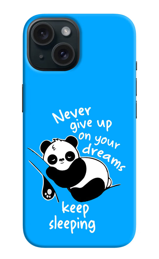 Keep Sleeping iPhone 15 Hard Case Back Cover by Casekaro