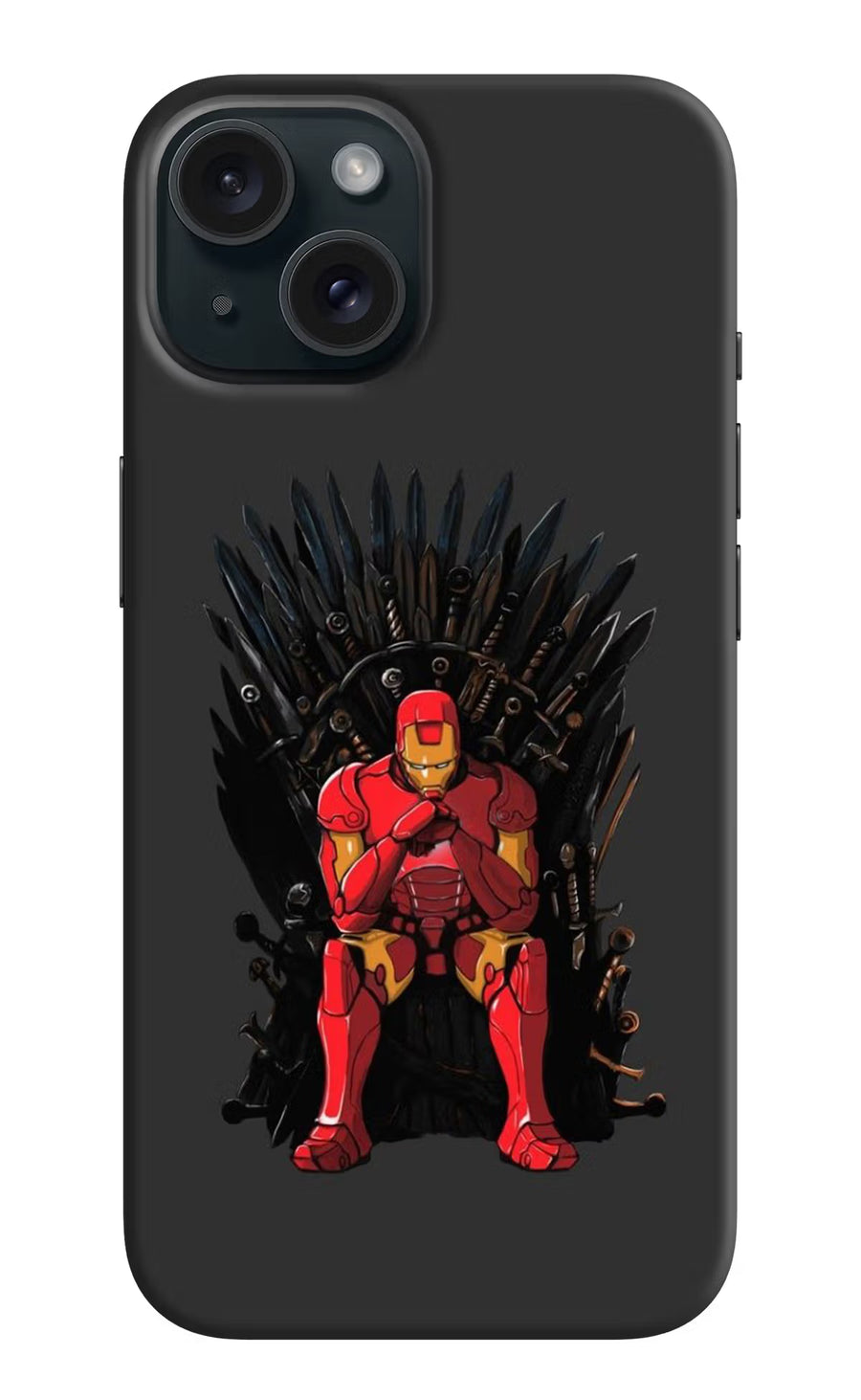 Ironman Throne iPhone 15 Back Cover, Hard case
