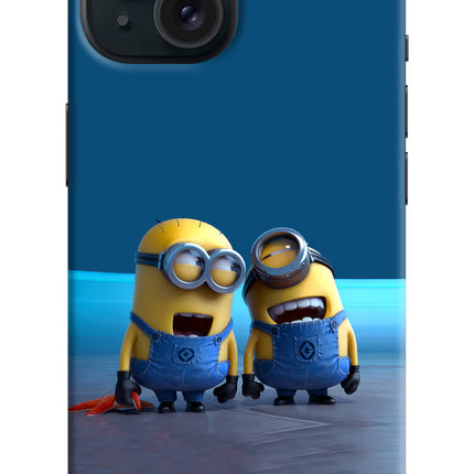 Minion Laughing iPhone 15 Hard Case Back Cover by Casekaro