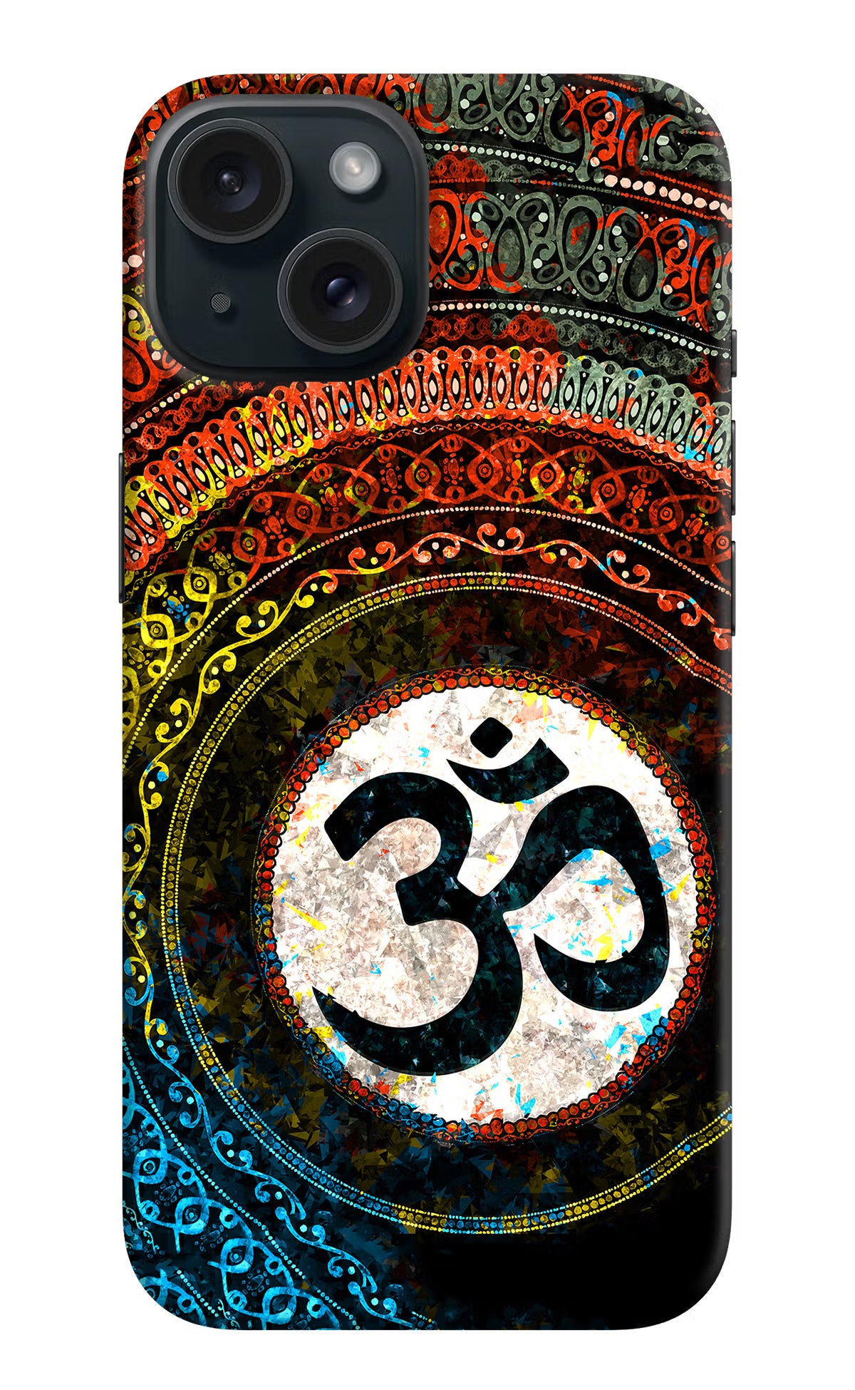 Om Cultural iPhone 15 Hard Case Back Cover by Casekaro