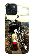 Ride More Worry Less iPhone 15 Hard Case Back Cover by Casekaro