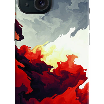 Fire Cloud iPhone 15 Hard Case Back Cover by Casekaro