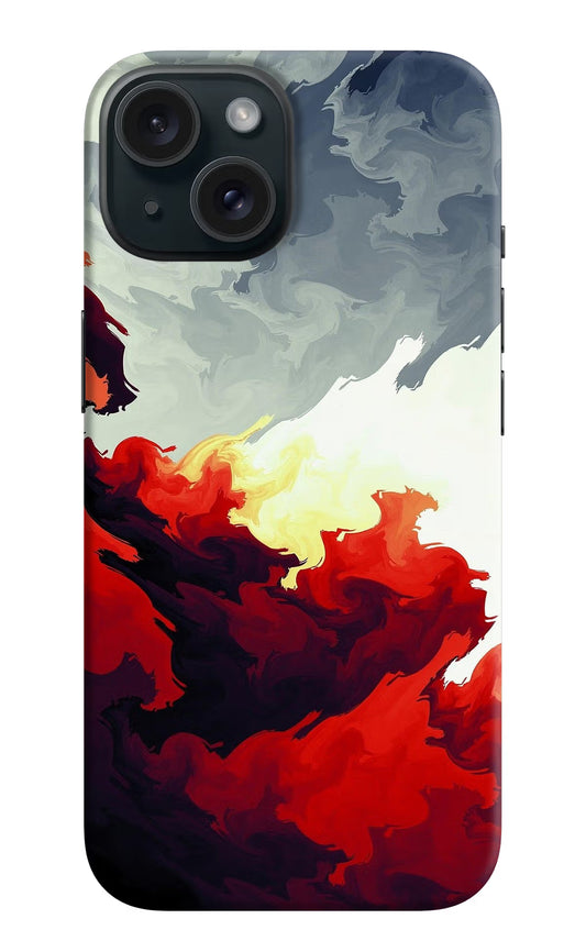 Fire Cloud iPhone 15 Hard Case Back Cover by Casekaro