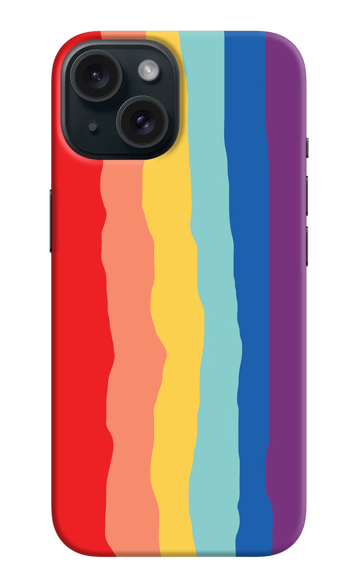 Rainbow iPhone 15 Hard Case Back Cover by Casekaro