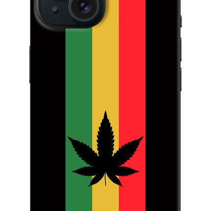 Weed Flag iPhone 15 Hard Case Back Cover by Casekaro