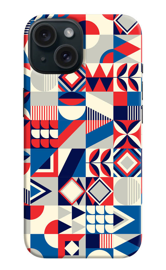 Colorful Pattern iPhone 15 Hard Case Back Cover by Casekaro