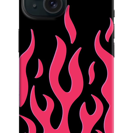 Fire Flames iPhone 15 Hard Case Back Cover by Casekaro