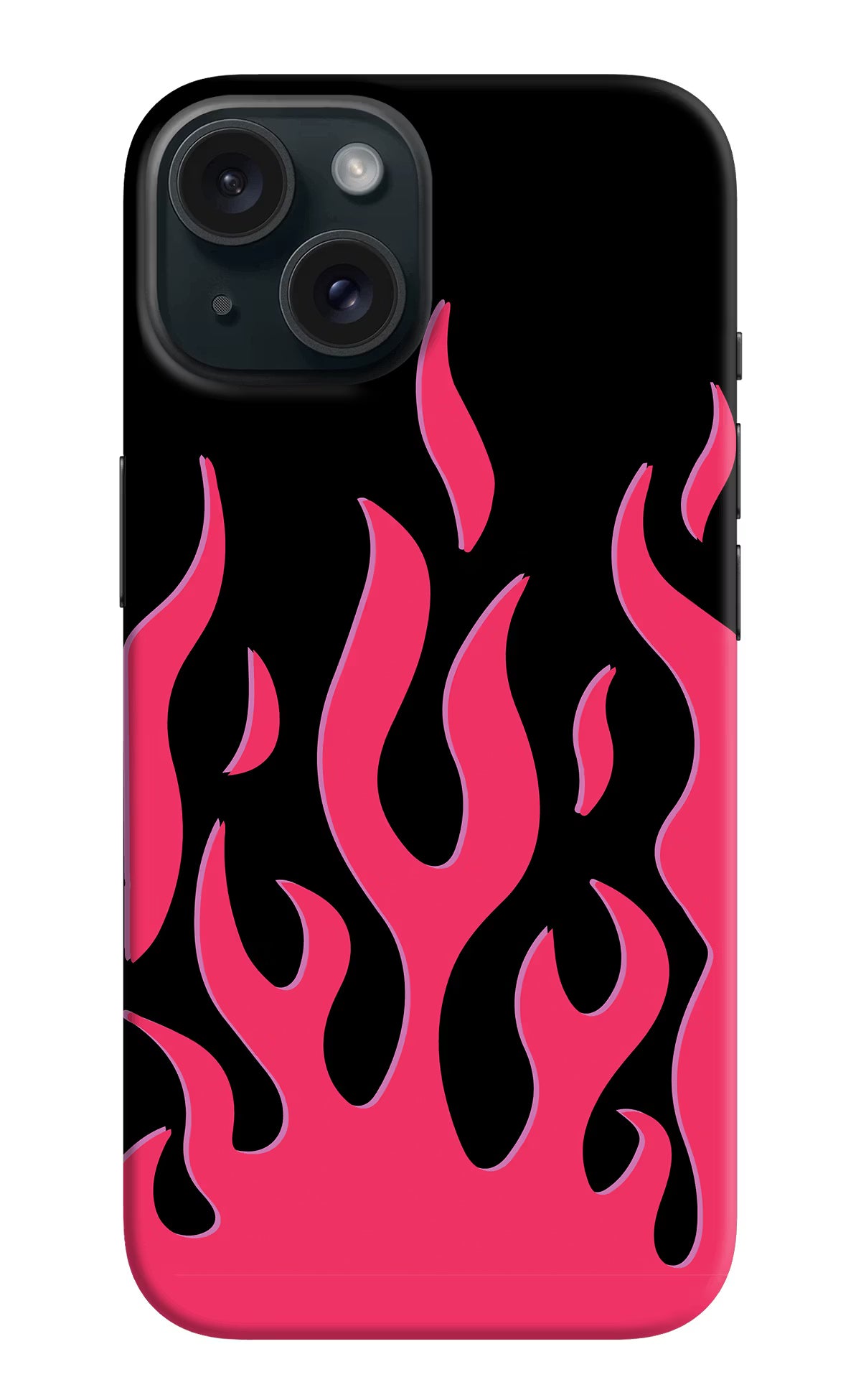 Fire Flames iPhone 15 Hard Case Back Cover by Casekaro