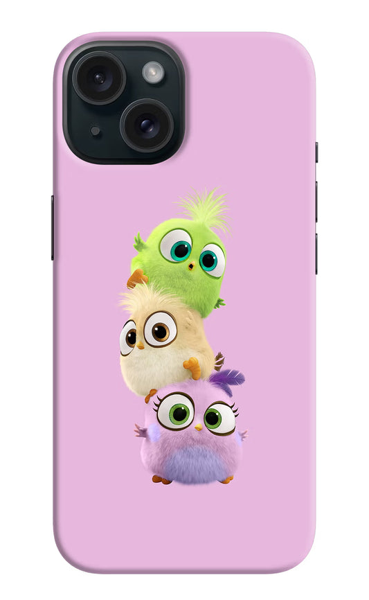 Cute Little Birds iPhone 15 Hard Case Back Cover by Casekaro