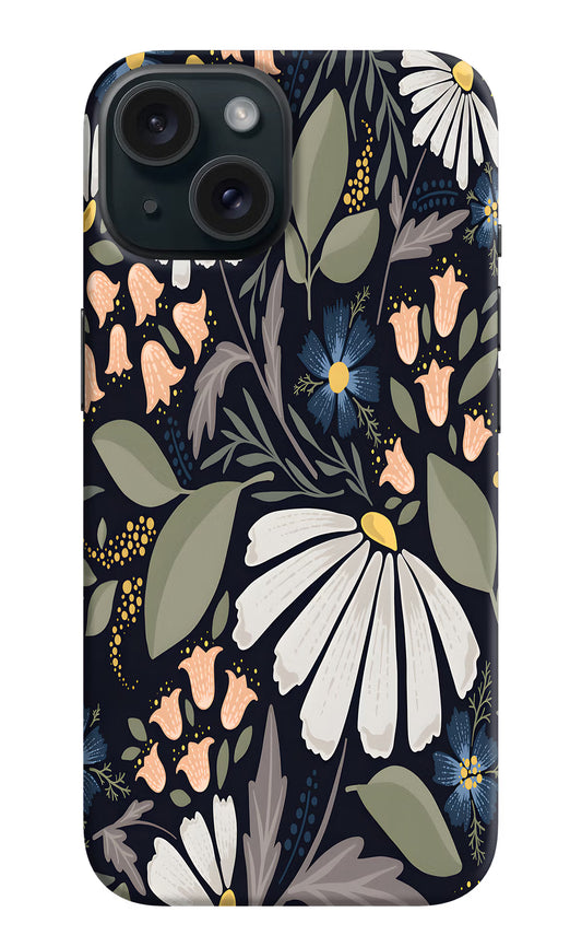 Flowers Art iPhone 15 Hard Case Back Cover by Casekaro