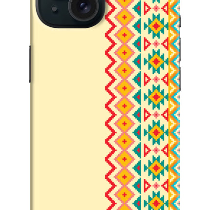 Ethnic Seamless iPhone 15 Hard Case Back Cover by Casekaro