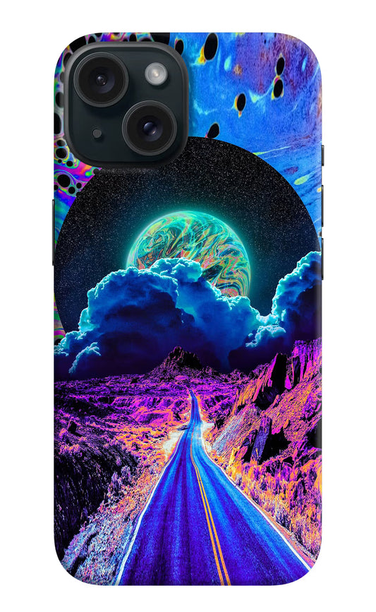 Psychedelic Painting iPhone 15 Hard Case Back Cover by Casekaro