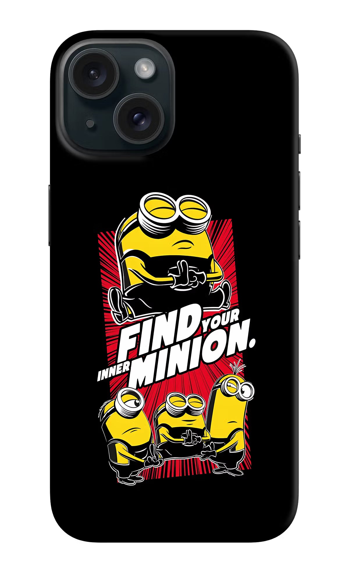 Find your inner Minion iPhone 15 Hard Case Back Cover by Casekaro