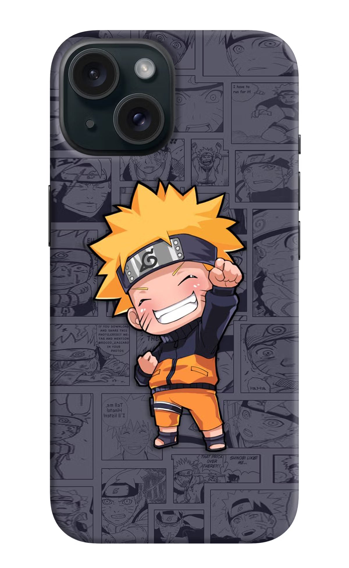 Chota Naruto iPhone 15 Hard Case Back Cover by Casekaro