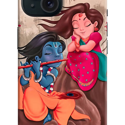 Radhe Krishna iPhone 15 Hard Case Back Cover by Casekaro