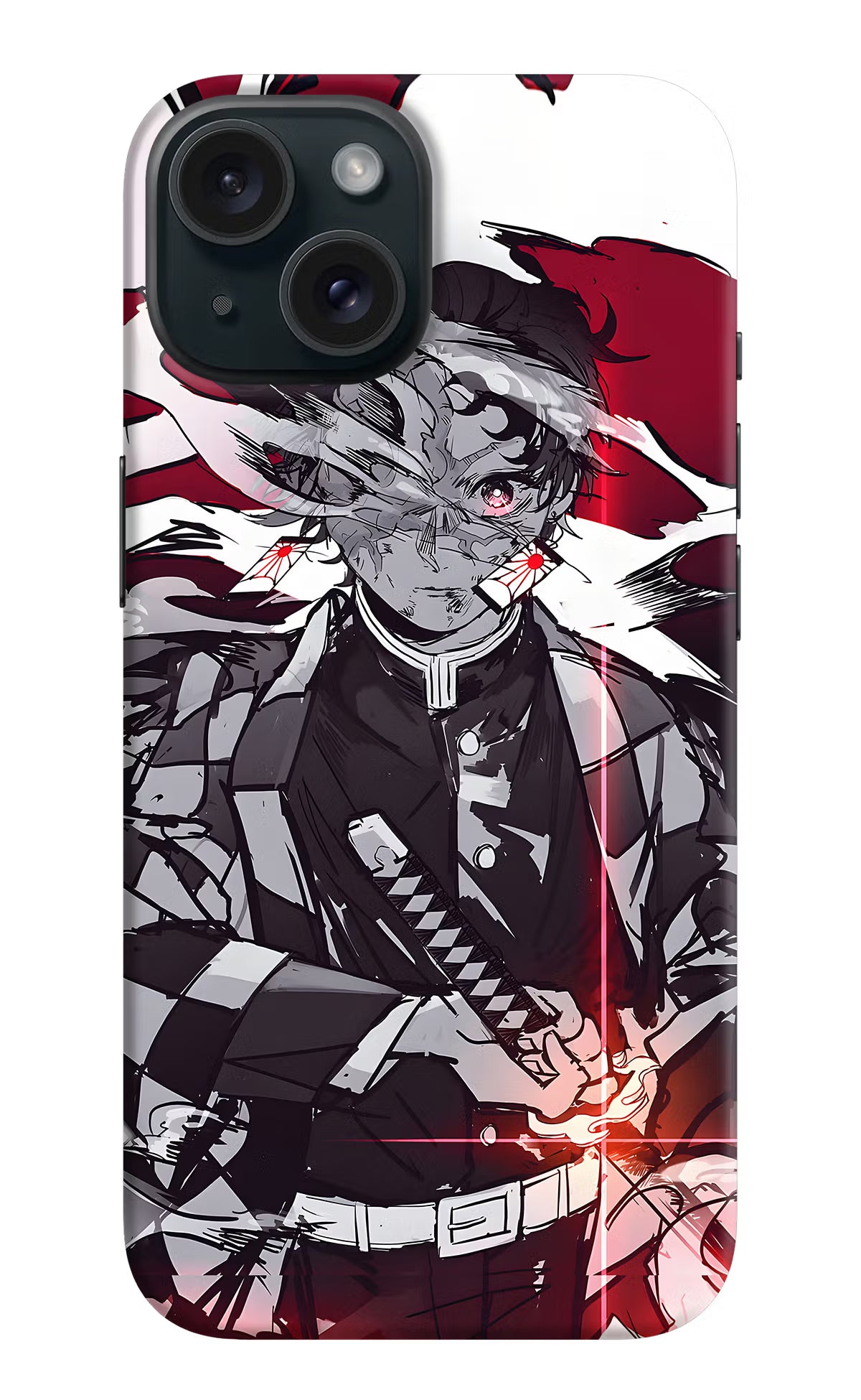 Demon Slayer iPhone 15 Hard Case Back Cover by Casekaro
