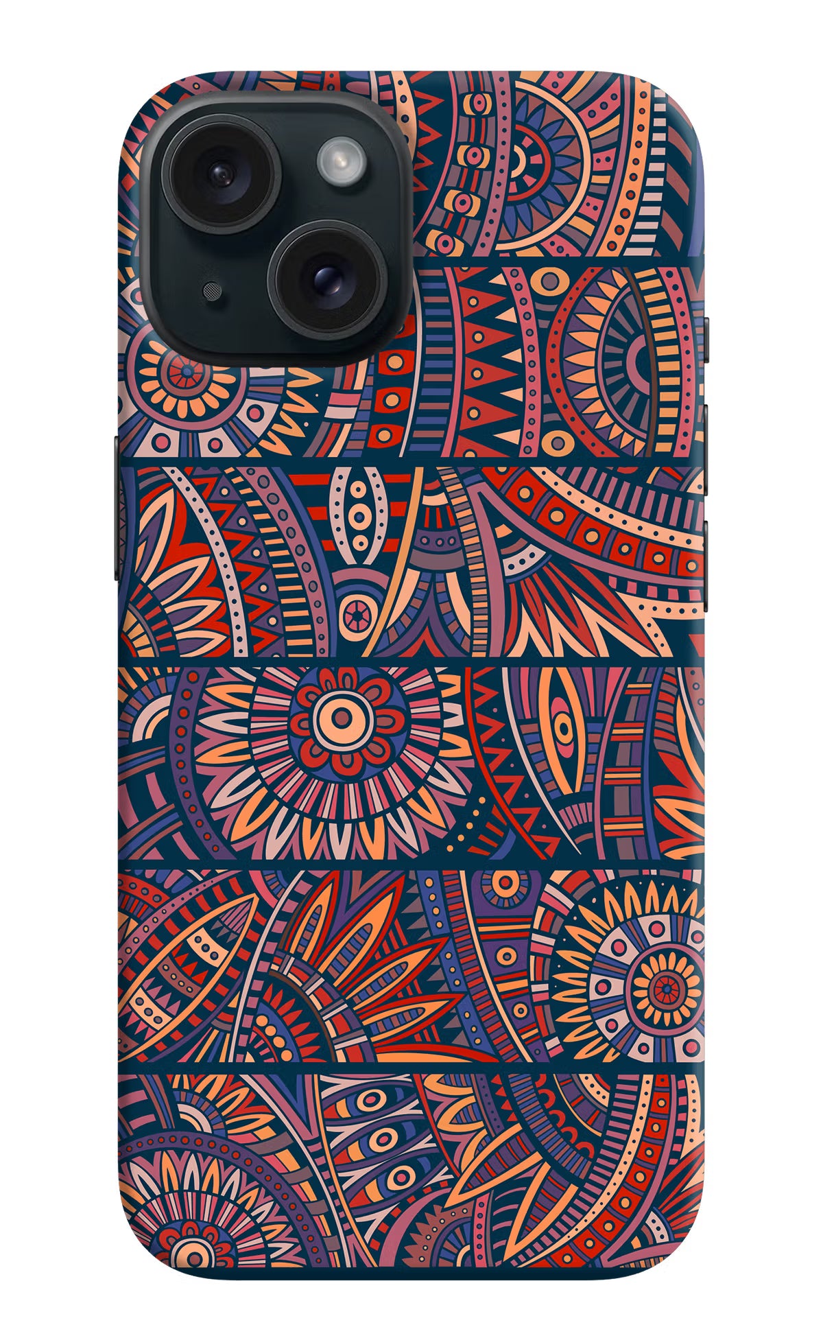 African Culture Design iPhone 15 Hard Case Back Cover by Casekaro