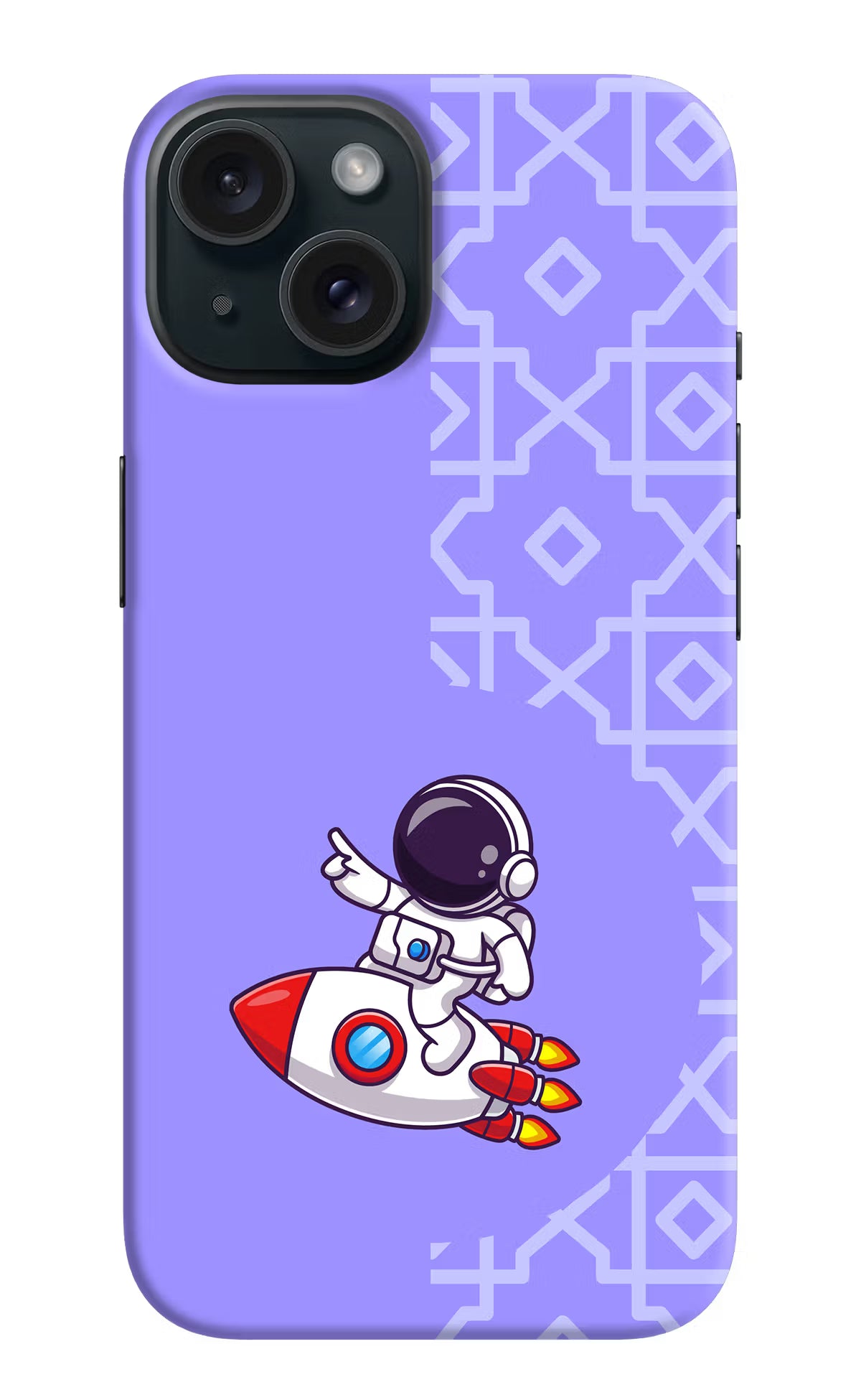 Cute Astronaut iPhone 15 Hard Case Back Cover by Casekaro