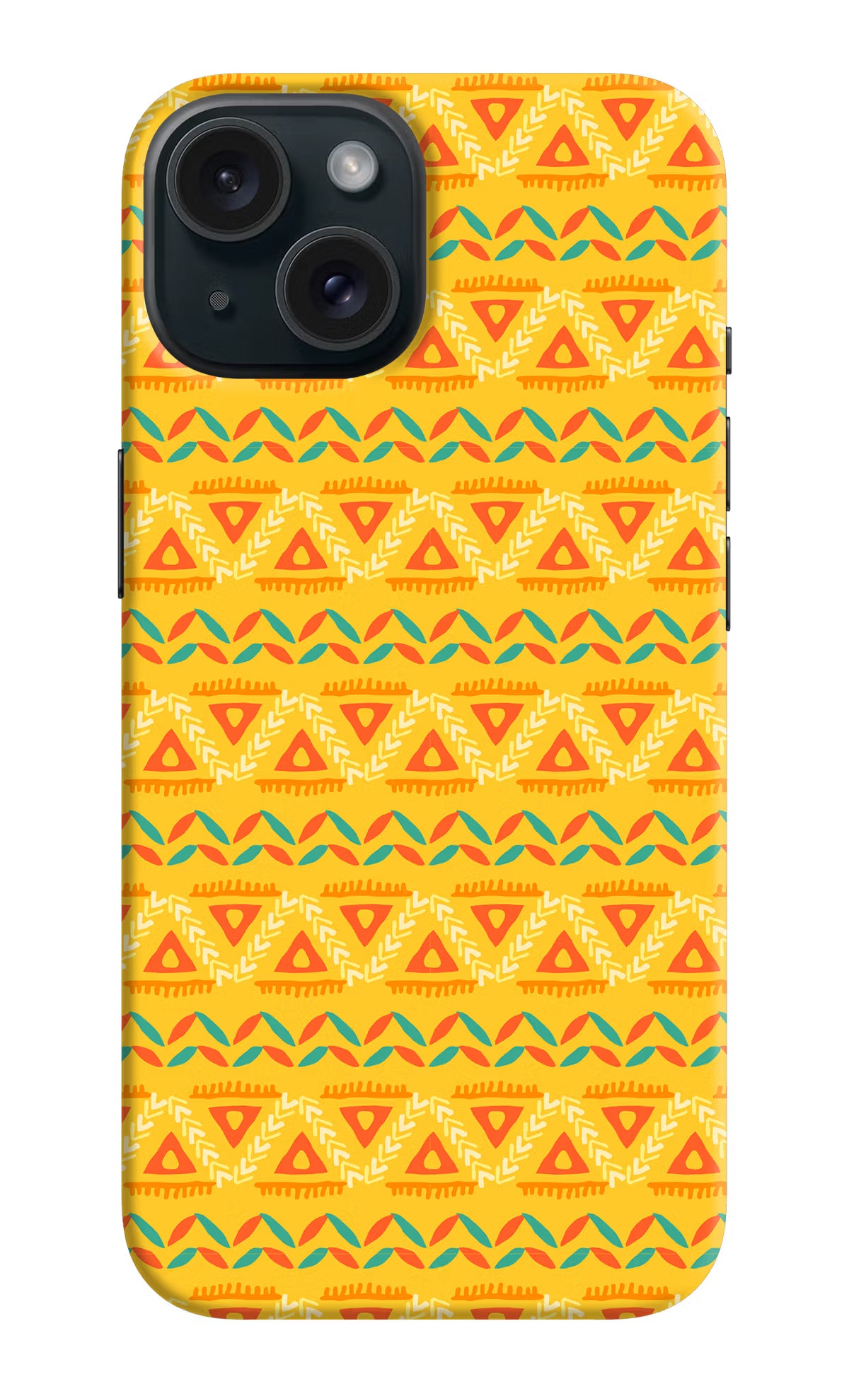 Tribal Pattern iPhone 15 Hard Case Back Cover by Casekaro