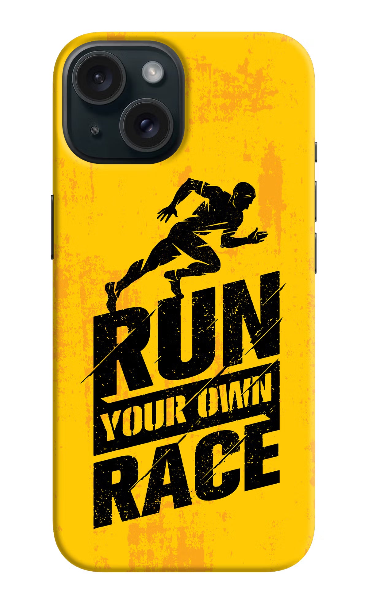 Run Your Own Race iPhone 15 Hard Case Back Cover by Casekaro