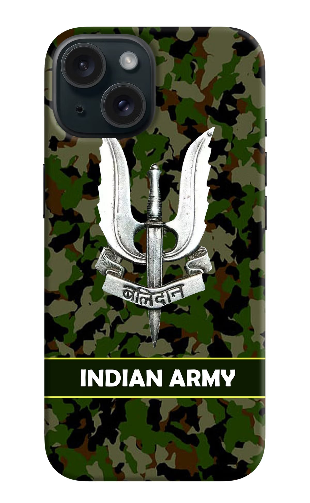 Balidan Indian Logo iPhone 15 Hard Case Back Cover by Casekaro