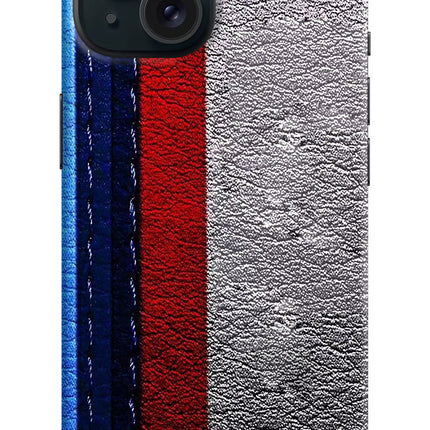 BMW Stripes iPhone 15 Hard Case Back Cover by Casekaro