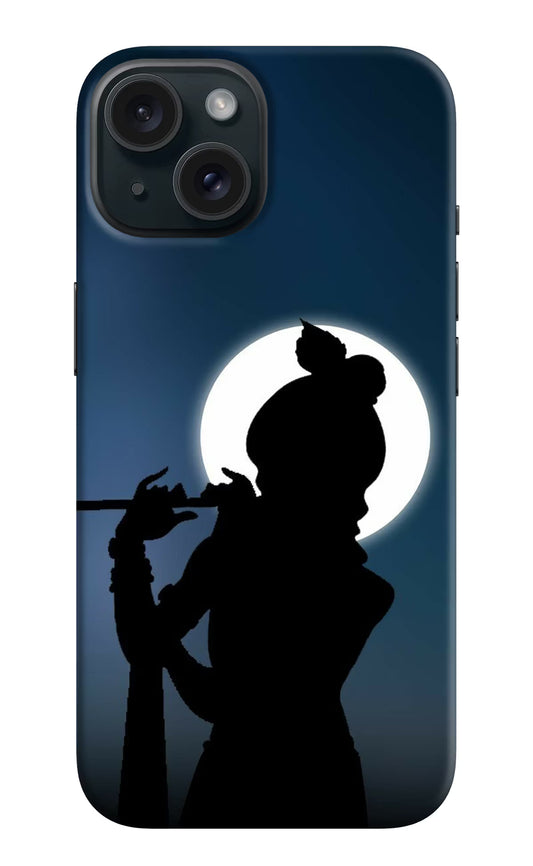 Shri Krishna Silhouette iPhone 15 Hard Case Back Cover by Casekaro