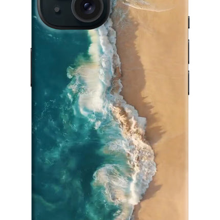 Ocean Beach iPhone 15 Hard Case Back Cover by Casekaro