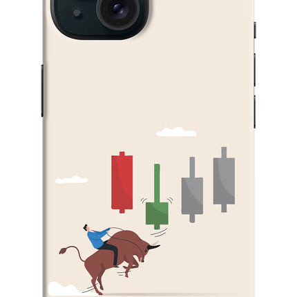 Bull Trading Momentum iPhone 15 Hard Case Back Cover by Casekaro