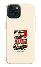Classic Porsche 911 iPhone 15 Hard Case Back Cover by Casekaro