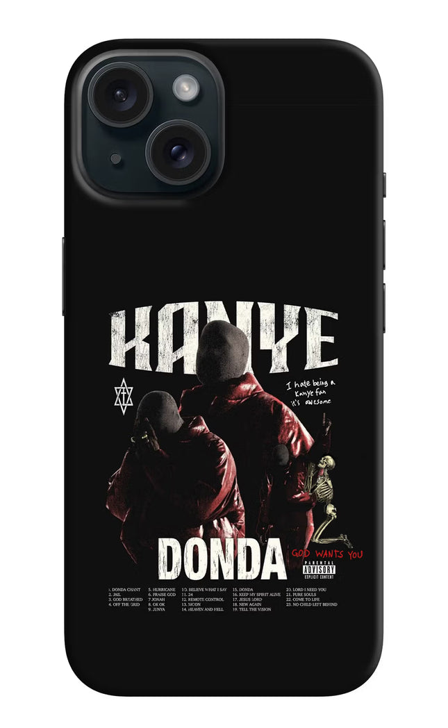 Donda Kanye West iPhone 15 Hard Case Back Cover by Casekaro