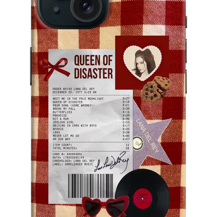 Queen of Disaster iPhone 15 Hard Case Back Cover by Casekaro