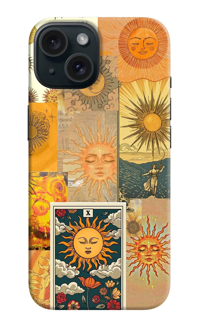 Sun iPhone 15 Hard Case Back Cover by Casekaro