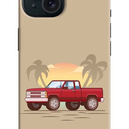 Desert Classic Drive iPhone 15 Hard Case Back Cover by Casekaro