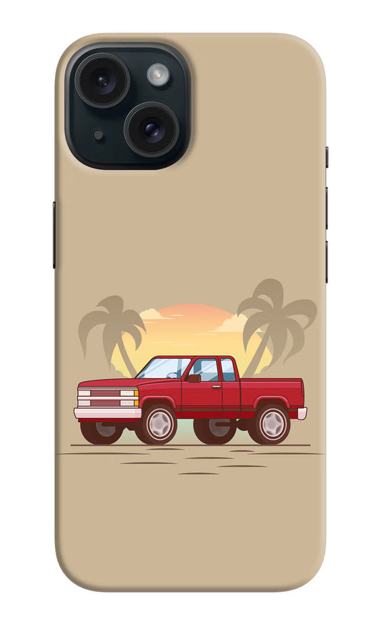 Desert Classic Drive iPhone 15 Hard Case Back Cover by Casekaro