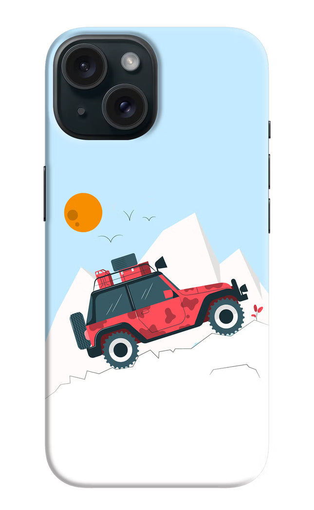 Mountain Trail Beast iPhone 15 Hard Case Back Cover by Casekaro