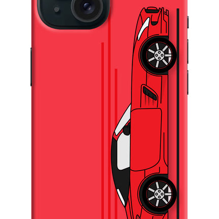Red Velocity iPhone 15 Hard Case Back Cover by Casekaro