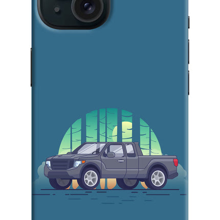 Retro Garage Vibe iPhone 15 Hard Case Back Cover by Casekaro