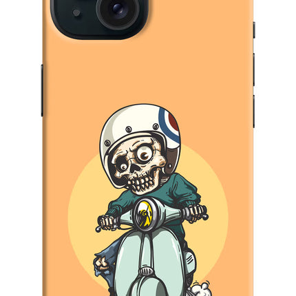 Undead Biker iPhone 15 Hard Case Back Cover by Casekaro