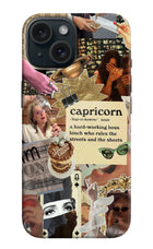Capricorn Zodiac iPhone 15 Hard Case Back Cover by Casekaro