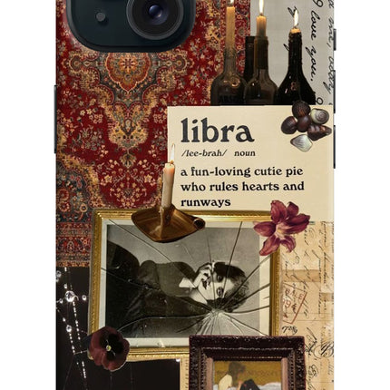 Libra Zodiac iPhone 15 Hard Case Back Cover by Casekaro