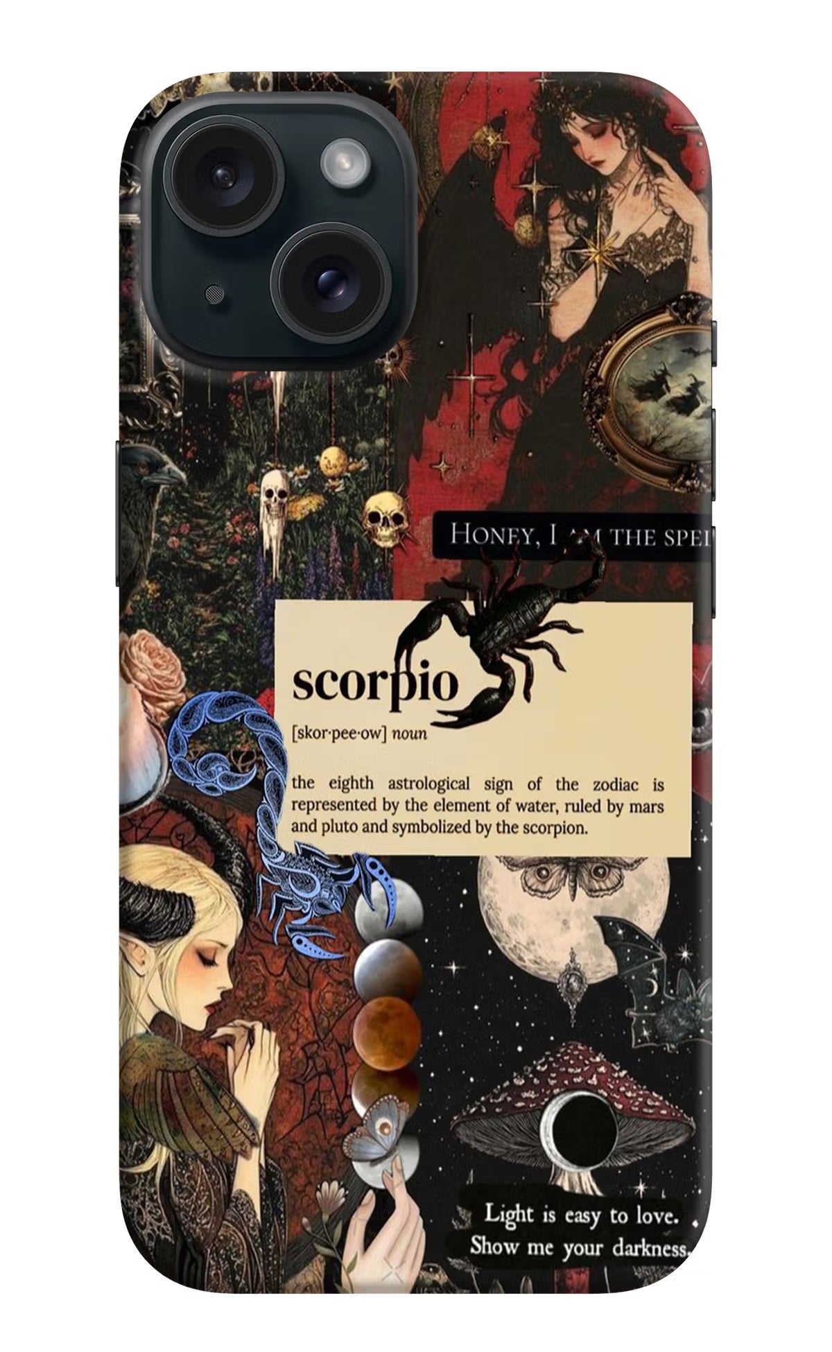 Scorpio Zodiac iPhone 15 Hard Case Back Cover by Casekaro