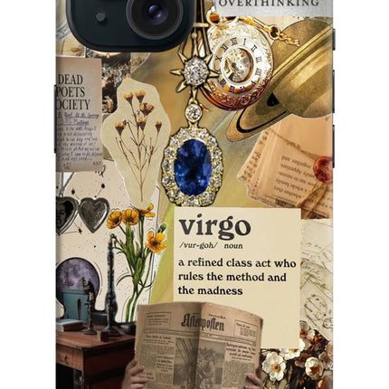 Virgo Zodiac iPhone 15 Hard Case Back Cover by Casekaro