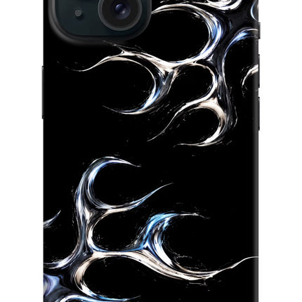 Chrome Tribal iPhone 15 Hard Case Back Cover by Casekaro