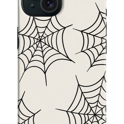 Spider Web iPhone 15 Hard Case Back Cover by Casekaro